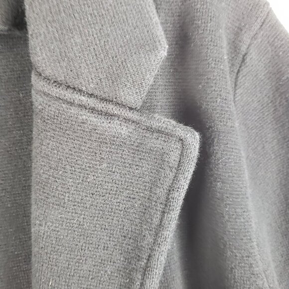 Quince Organic Cotton Knit Blazer Black Open Front Pockets Womens Size Medium - Picture 5 of 8